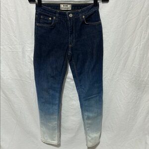 Acne Studios Blue and White Women Jeans